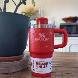 **NEW** Stanley 20oz Valentines 2025 Quencher Tumbler with Handle | Ruby Hearts